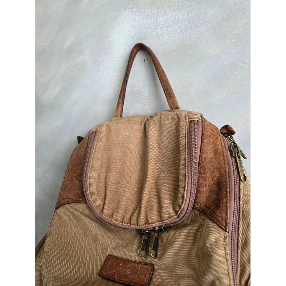 Duluth Heavy Duty Canvas Rugged Backpack Canvas/Leather Daypack Worn
